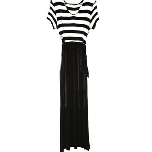 Black and white maxi dress